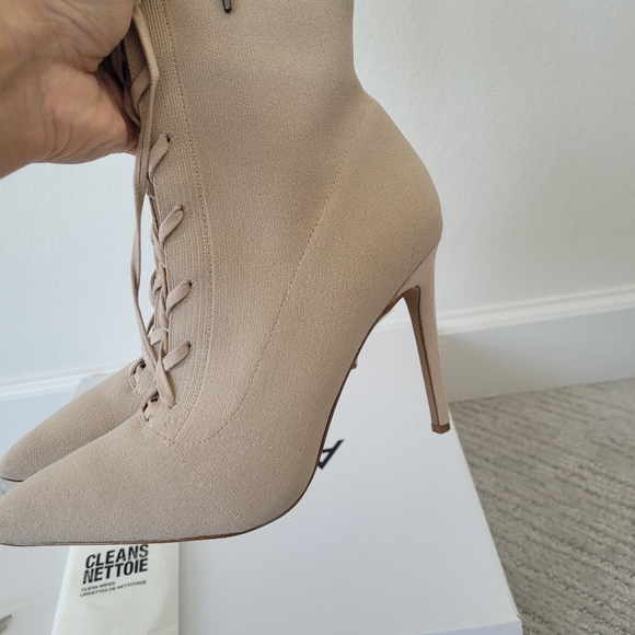 ALDO LACED HIGH HEEL BOOTIES ANKLE BOOTS - Picture 3 of 7